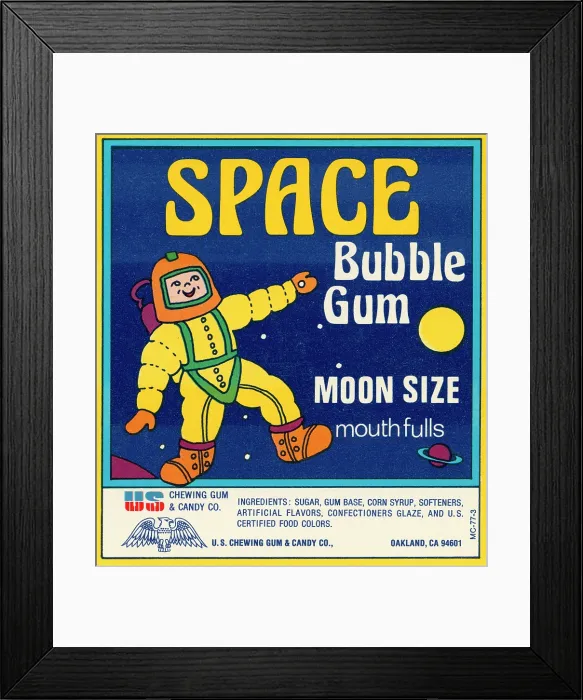 Framed Print : Space Bubble Gum Framed Print : Space Bubble Gum
