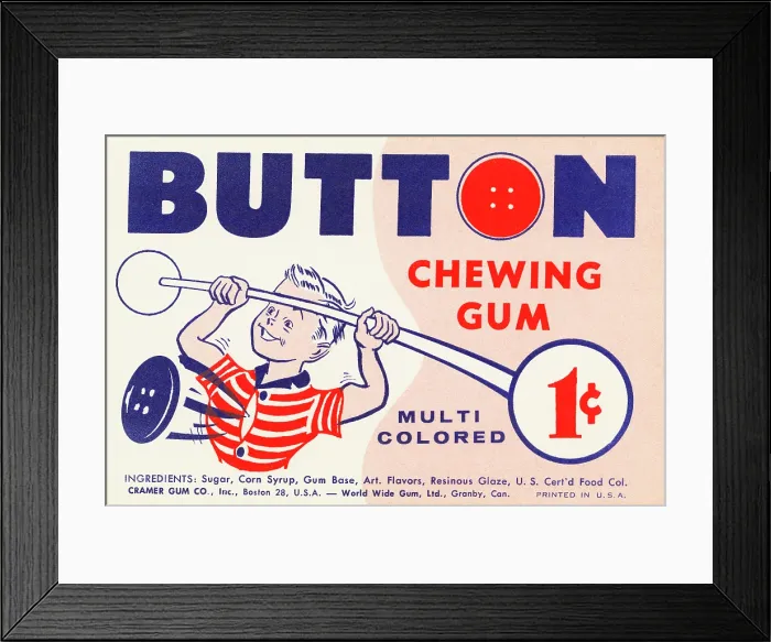 Framed Print : Button Chewing Gum Framed Print : Button Chewing Gum