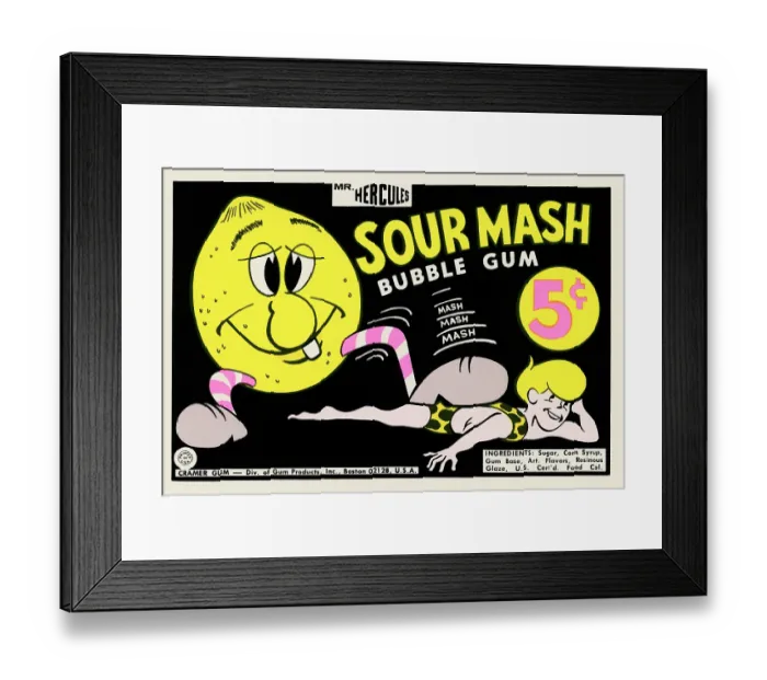Framed Print : Sour Mash Bubble Gum Framed Print : Sour Mash Bubble Gum
