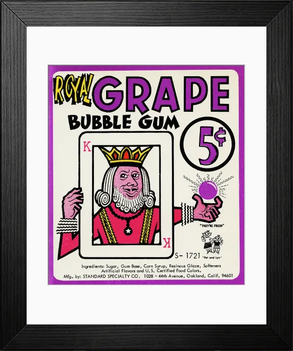 Framed Print : Royal Grape Bubble Gum 5 Framed Print : Royal Grape Bubble Gum 5