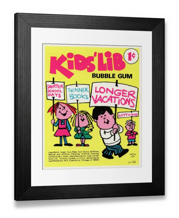 Framed Print : Kids Lib Bubble Gum Framed Print : Kids Lib Bubble Gum