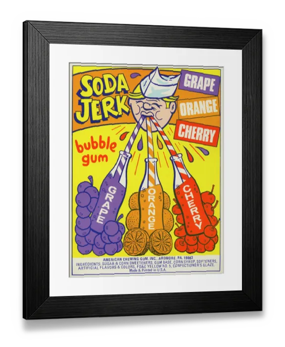 Framed Print : Soda Jerk Bubble Gum Framed Print : Soda Jerk Bubble Gum