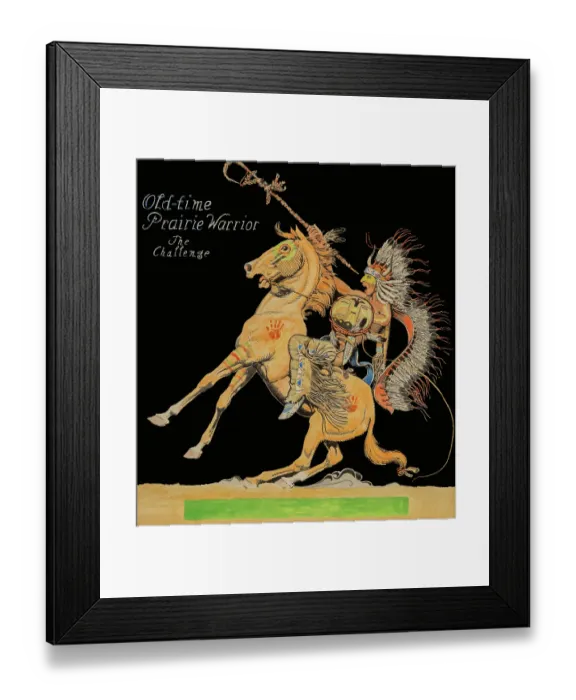 Framed Print : Old-time Prarie Warrior Framed Print : Old-time Prarie Warrior