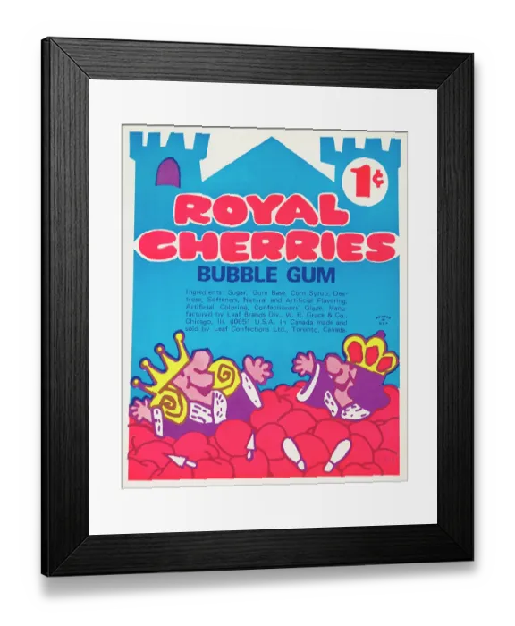 Framed Print : Royal Cherries Bubble Gum Framed Print : Royal Cherries Bubble Gum