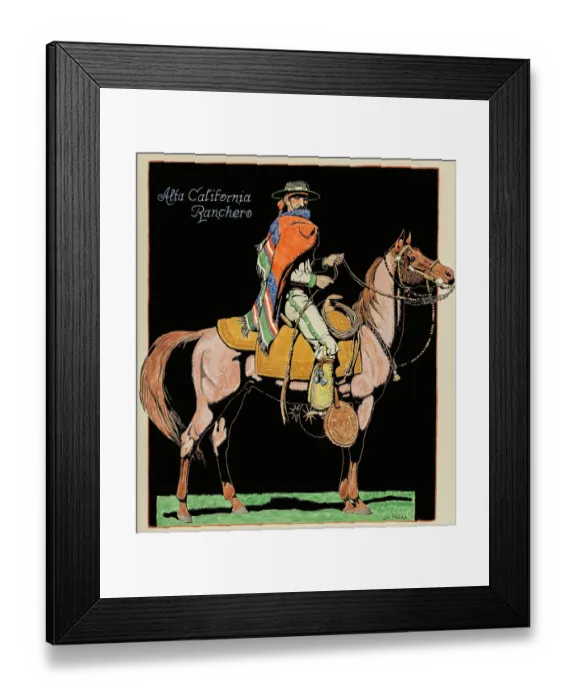 Framed Print : Alta California Ranchero Framed Print : Alta California Ranchero