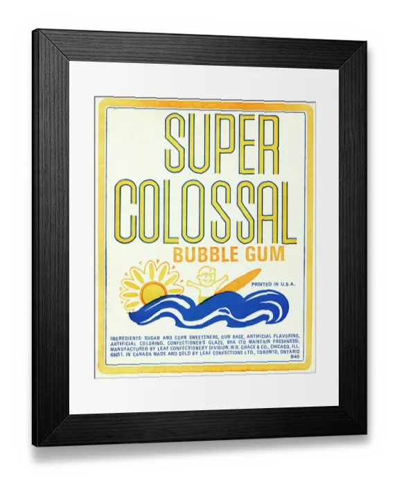 Framed Print : Super Colossal Bubble Gum Framed Print : Super Colossal Bubble Gum