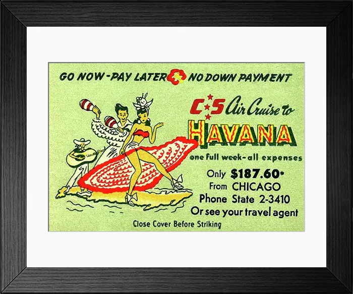 Framed Print : Go Now - Pay Later Havana Framed Print : Go Now - Pay Later Havana