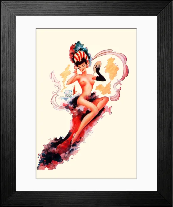 Framed Print : Nude Havana Burlesque Framed Print : Nude Havana Burlesque