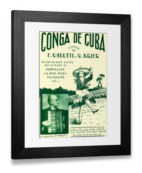 Framed Print : Conga de Cuba - Accordion Framed Print : Conga de Cuba - Accordion