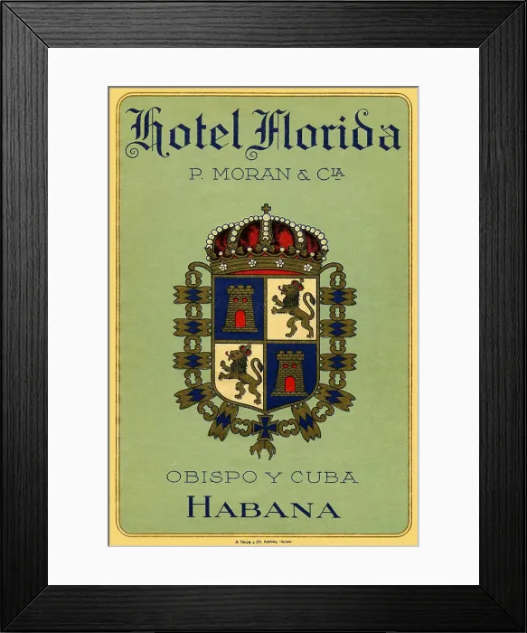 Framed Print : Hotel Florida, Habana Framed Print : Hotel Florida, Habana