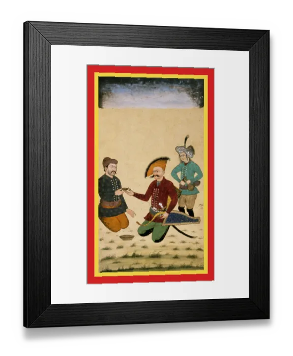 Framed Print : Shah ʿAbbás I with attendants Framed Print : Shah ʿAbbás I with attendants