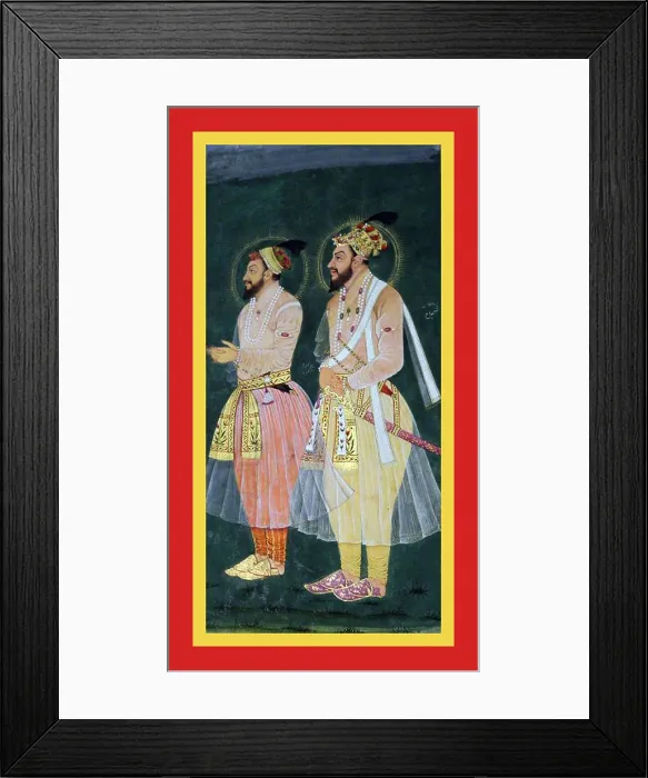 Framed Print : Dárá Shikúh and Sultan Shujá stand side by side Framed Print : Dárá Shikúh and Sultan Shujá stand side by side