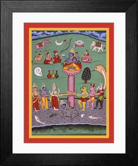 Framed Print : Churning of the Ocean of Milk Framed Print : Churning of the Ocean of Milk