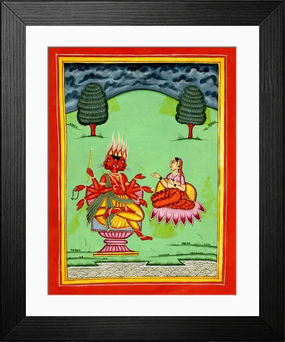 Framed Print : Agni and his consort Framed Print : Agni and his consort