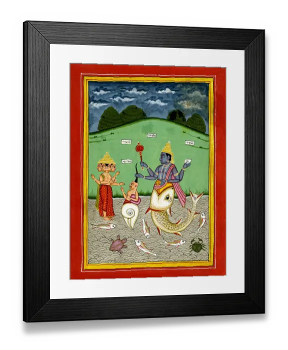 Framed Print : Deity Vishnu as Matsya Framed Print : Deity Vishnu as Matsya