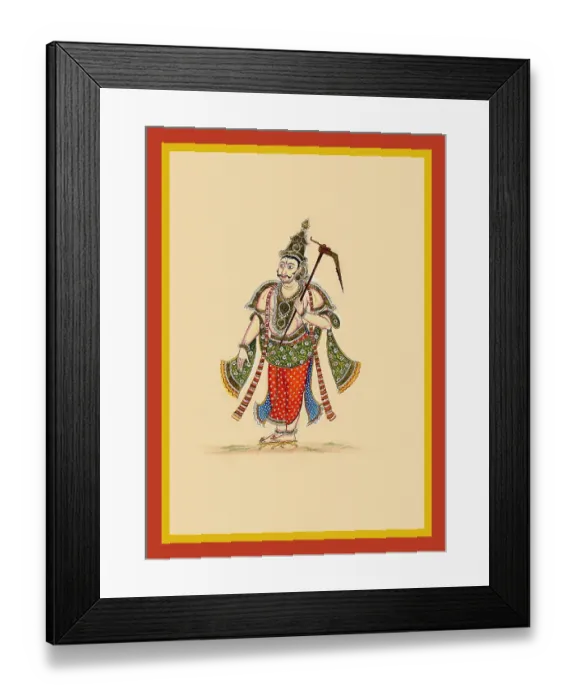 Framed Print : Paraśu Rama, with a forehead emblem Framed Print : Paraśu Rama, with a forehead emblem