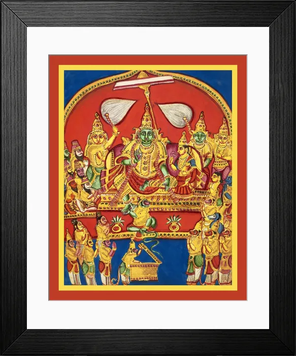 Framed Print : Rama with a white chhattra (umbrella) Framed Print : Rama with a white chhattra (umbrella)