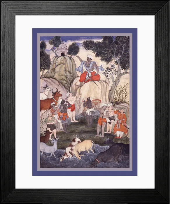 Framed Print : Miniatures from the Razm Namah Framed Print : Miniatures from the Razm Namah