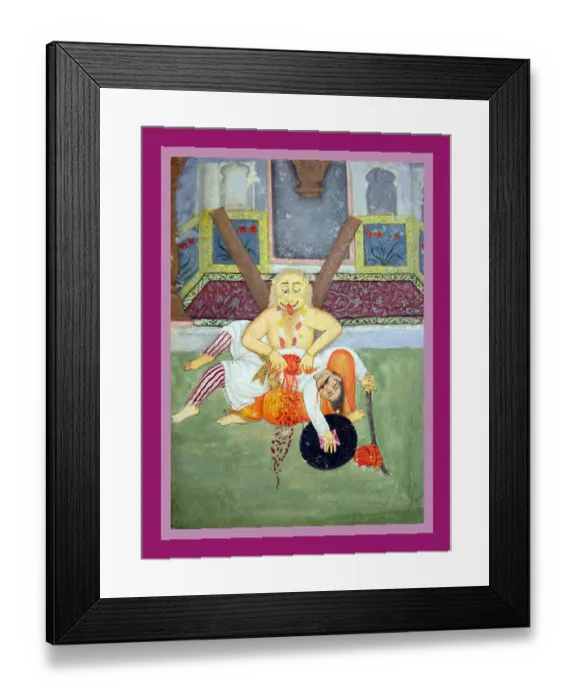 Framed Print : The lion avatar Narasimha Framed Print : The lion avatar Narasimha