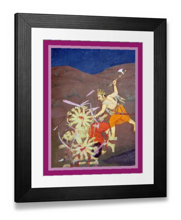 Framed Print : Parashurama, or Rama with the axe, the sixth avatar of Vishnu Framed Print : Parashurama, or Rama with the axe, the sixth avatar of Vishnu