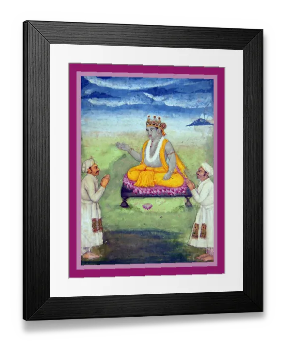 Framed Print : Devotees and a Lotus throne Framed Print : Devotees and a Lotus throne