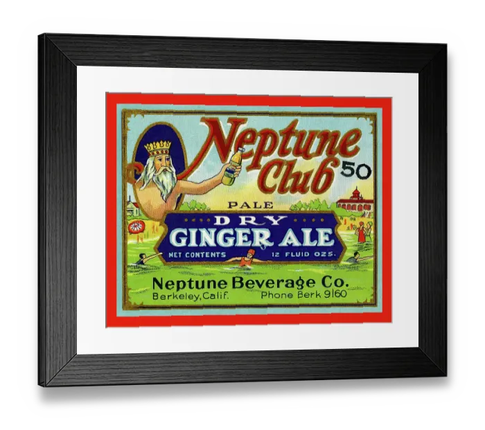 Framed Print : Neptune Club Ginger Ale Framed Print : Neptune Club Ginger Ale