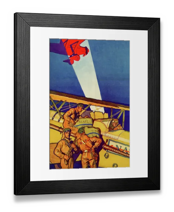 Framed Print : Postal Inspectors with Rifles guard the mail Framed Print : Postal Inspectors with Rifles guard the mail