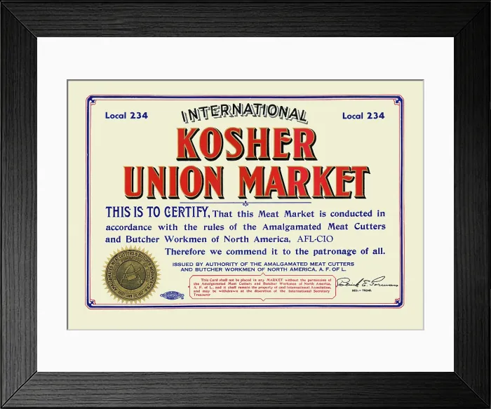 Framed Print : Kosher Union Market Framed Print : Kosher Union Market