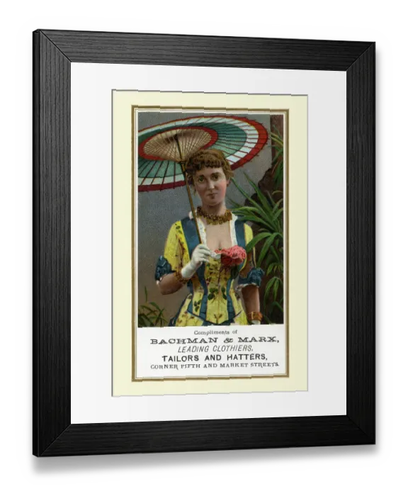 Framed Print : Bachman & Marx - Parasol Lady Framed Print : Bachman & Marx - Parasol Lady