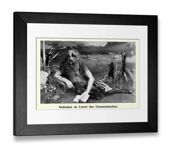 Framed Print : Andeken an Lionel den Löwenmensch