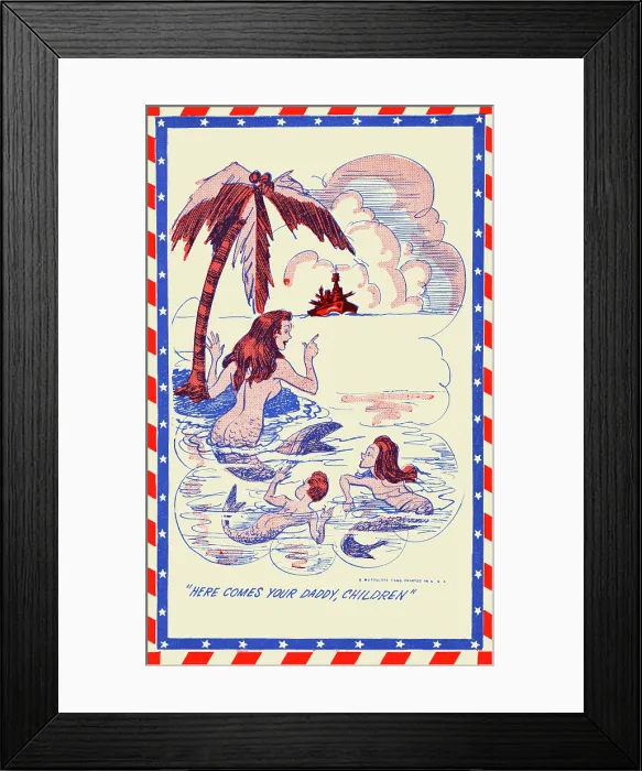 Framed Print : Here Comes Your Daddy, Children Framed Print : Here Comes Your Daddy, Children