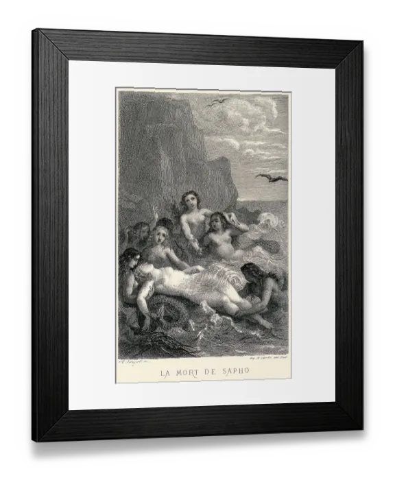 Framed Print : La mort de Sapho Framed Print : La mort de Sapho