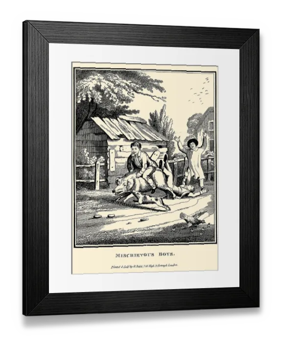 Framed Print : Mischevious Boys