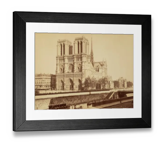 Framed Print : The Cathedral at Notre Dame, Albumen Framed Print : The Cathedral at Notre Dame, Albumen