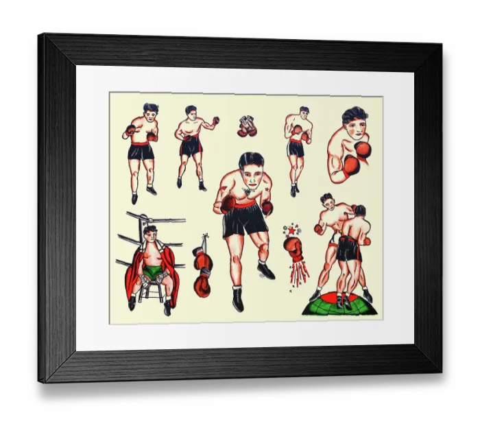 Framed Print : Tex Rowe Boxing Flash Framed Print : Tex Rowe Boxing Flash