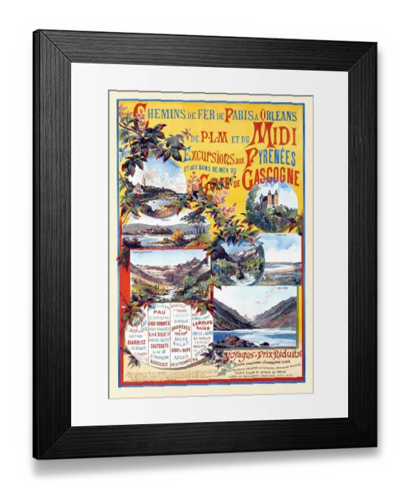 Framed Print : Railway from Paris to Orléans from PLM Framed Print : Railway from Paris to Orléans from PLM
