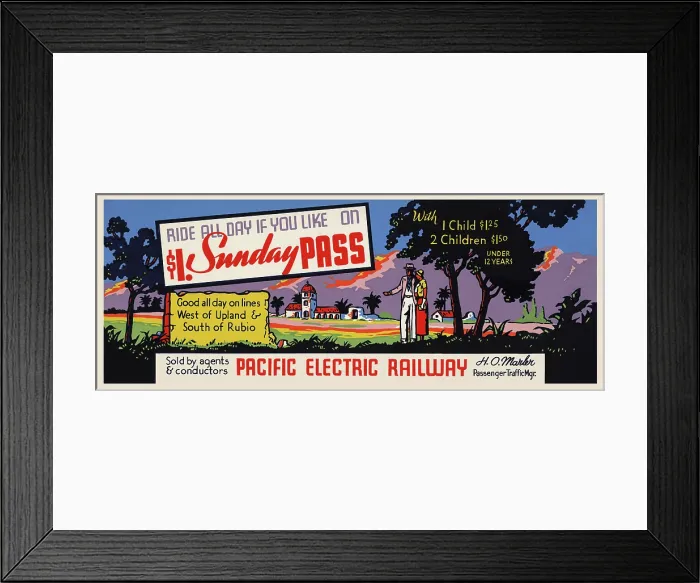 Framed Print : Ride all day if you like on $1. Sunday Pass Framed Print : Ride all day if you like on $1. Sunday Pass