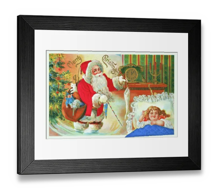 Framed Print : Merry Christmas - Filling the Stockings Framed Print : Merry Christmas - Filling the Stockings