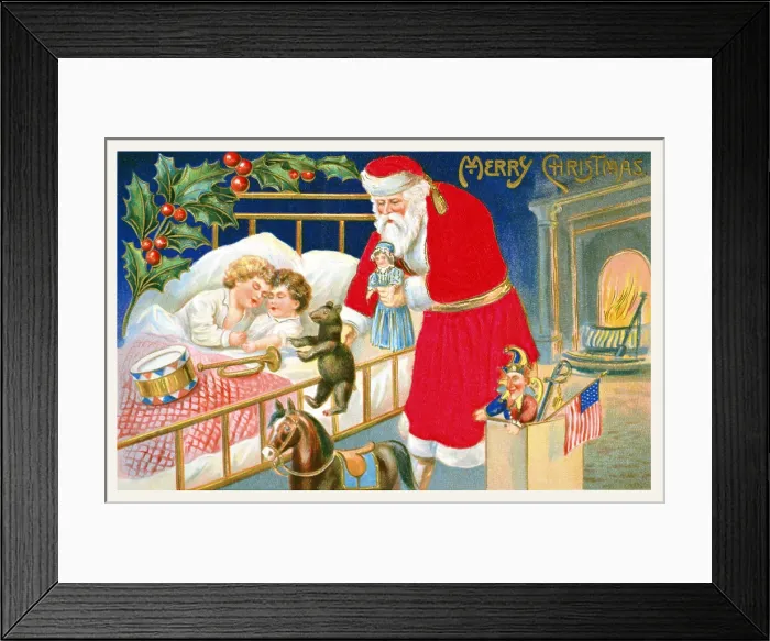 Framed Print : Merry Christmas - Toys at Bedside Framed Print : Merry Christmas - Toys at Bedside