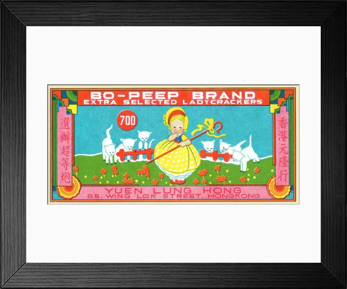 Framed Print : Bo-Peep Brand Extra Selected Ladycrackers Framed Print : Bo-Peep Brand Extra Selected Ladycrackers