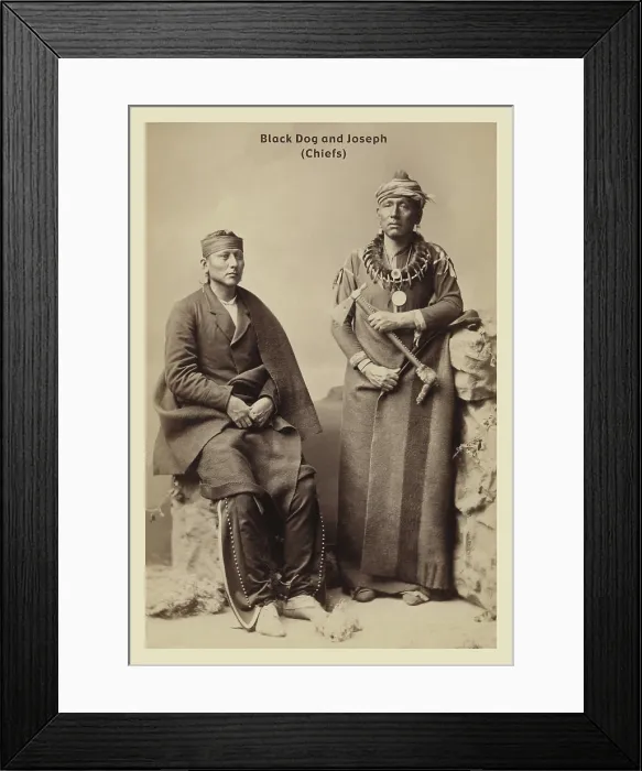 Framed Print : Black Dog and Joseph (Chiefs) Framed Print : Black Dog and Joseph (Chiefs)
