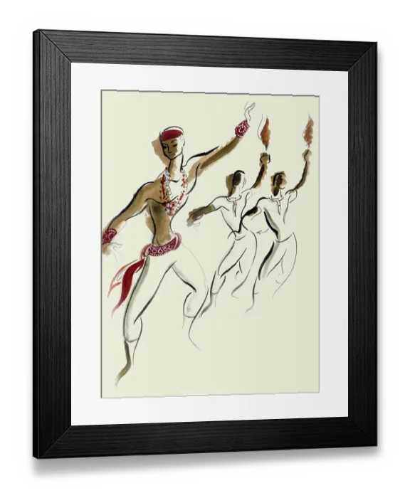 Framed Print : Dancers in Poise Framed Print : Dancers in Poise