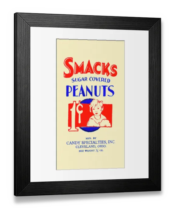 Framed Print : Smacks Sugar Covered Peanuts Framed Print : Smacks Sugar Covered Peanuts