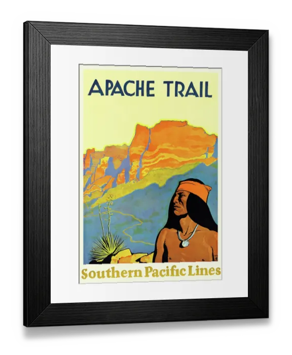 Framed Print : Apache Trail : Southern Pacific Lines