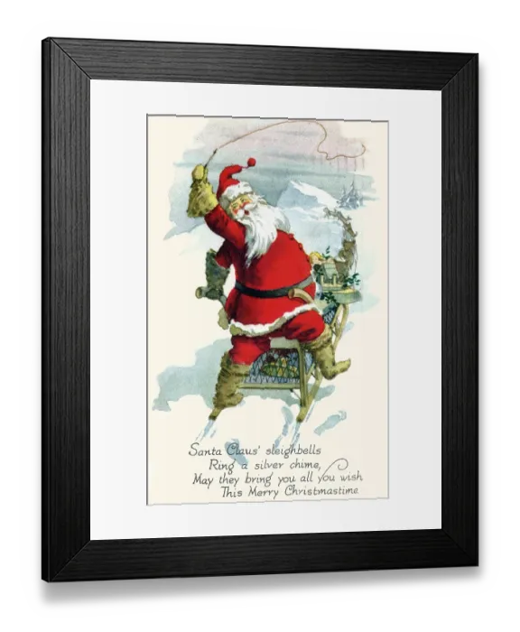 Framed Print : Santa Claus Sleighbells Framed Print : Santa Claus Sleighbells