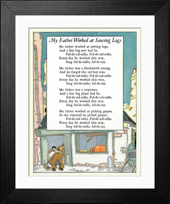 Framed Print : My Father Worked at Sawing Logs Framed Print : My Father Worked at Sawing Logs