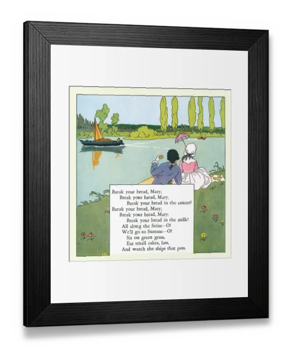 Framed Print : Break Your Bread, Mary, All Along the Seine Framed Print : Break Your Bread, Mary, All Along the Seine