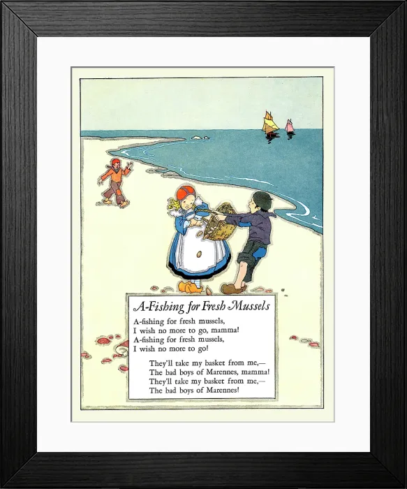 Framed Print : A-Fishing for Fresh Mussels Framed Print : A-Fishing for Fresh Mussels