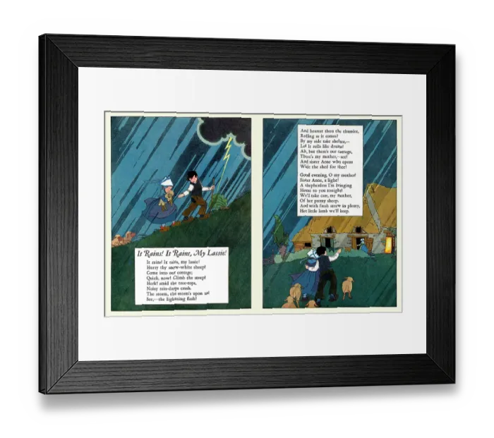 Framed Print : It Rains! It Rains, My Lassie Framed Print : It Rains! It Rains, My Lassie