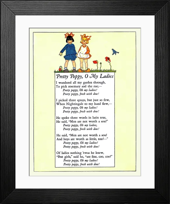 Framed Print : Pretty Poppy, O My Ladies Framed Print : Pretty Poppy, O My Ladies